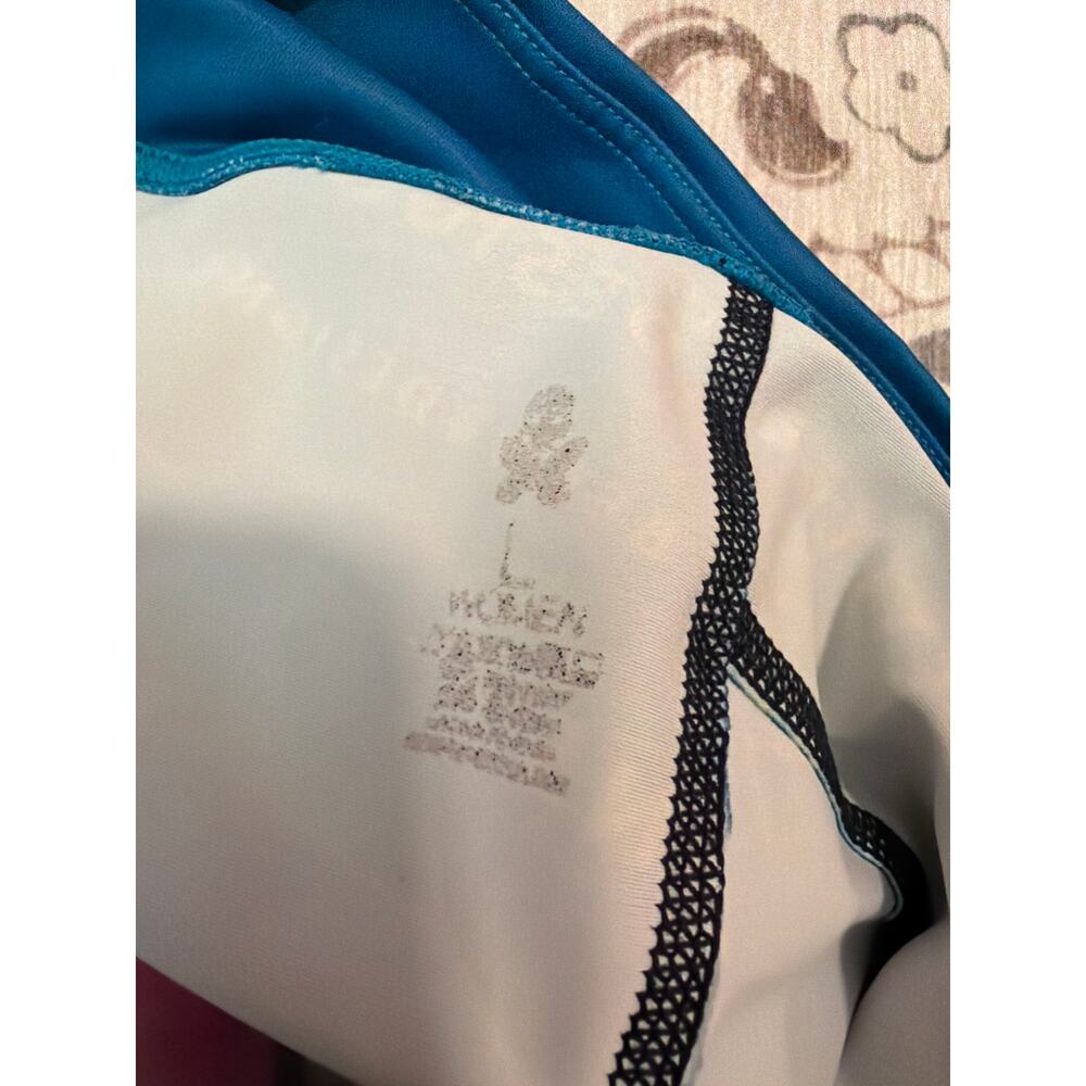 Betty Design Short Cycling Blue Yellow Skull Butterfly Size Large Women Padded - Picture 5 of 6